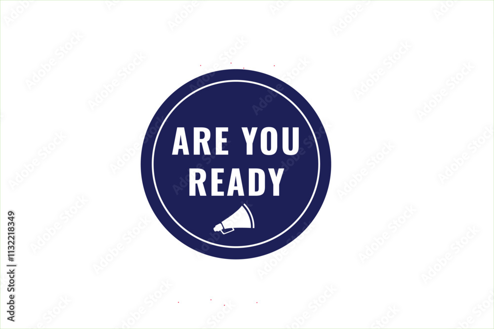 Obraz premium are you ready, clock, button, vector, banner template, website, design,
