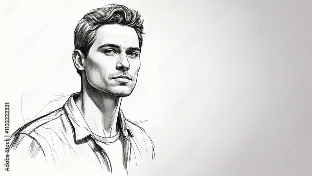 Obraz premium Artistic Sketch of a Man
