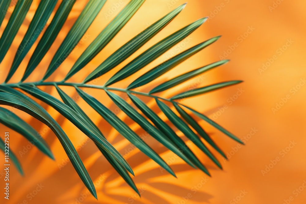 Fototapeta premium monstera leaves summer minimal background