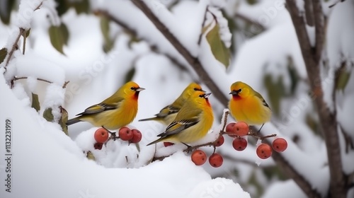 beautiful birds sitting