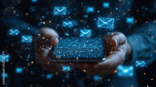 Contemporary Business Technology - Hand of Businessman Holding Mobile Smartphone