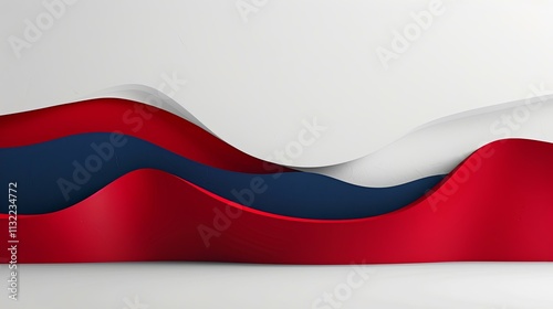 Free Download Abstract Red, White, and Blue Wave Forms on a White Background - GFXLoad