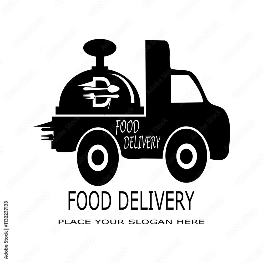 food delivery vektor placa your slogan here