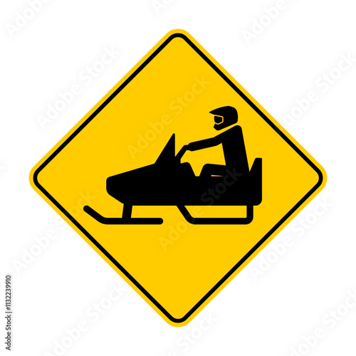 Snowmobile Crossing Sign