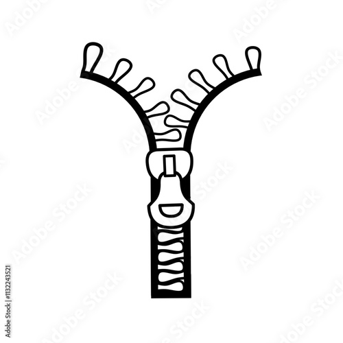 Zipper illustration close up