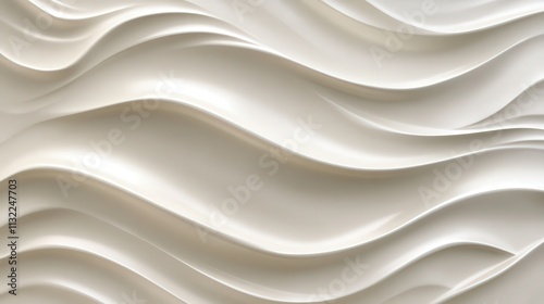 white pattern of seamless waves, gently rippling across a smooth surface. Light dances along the crests, while shadows settle in the dips,