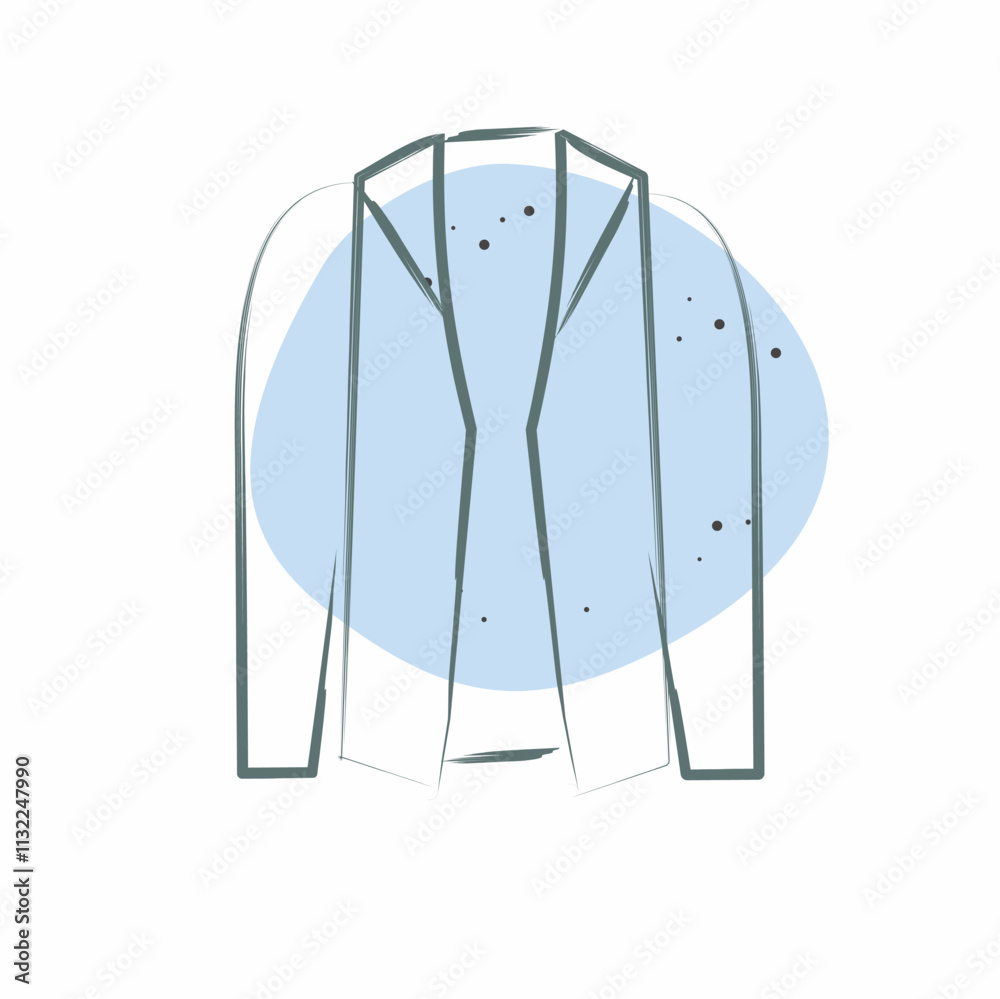 Fototapeta premium Icon Jacket. related to Fashion symbol. Color Spot Style. simple design editable