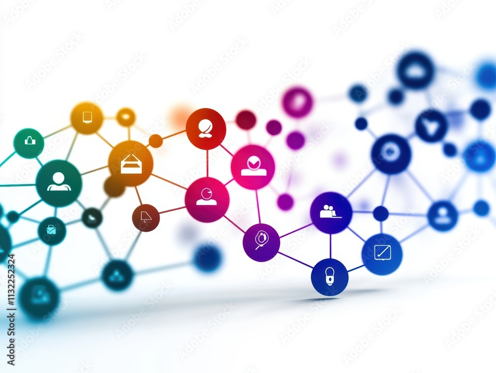 Abstract network diagrams connecting visionary nodes, symbolizing seamless facilitation of collaborative goals Abstract network diagrams connecting visionary nodes, symbolizing seamless facilitation of collaborative goals