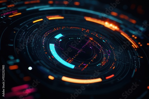 Wallpaper Mural Circular grids with motivational goals linked to oversight nodes and analysis charts, emphasizing efficient progress tracking Torontodigital.ca