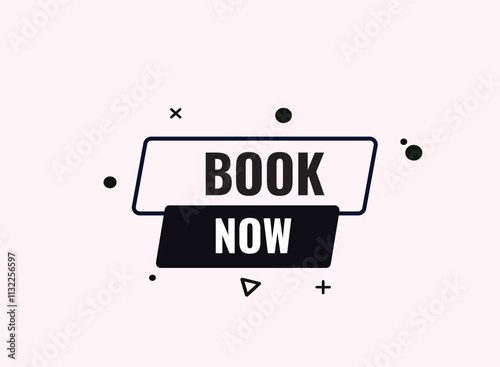 Book now, clock, button, vector, banner template, website, design,