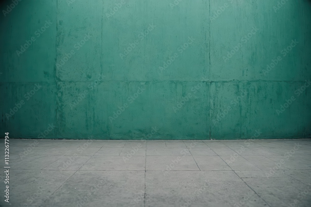 Fototapeta premium seagreen color wall texture rough background concrete floor