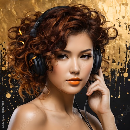 portrait of a woman with headphones