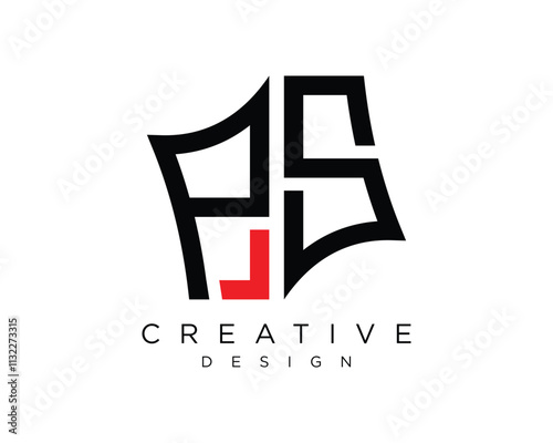 letter ps logo design vector art