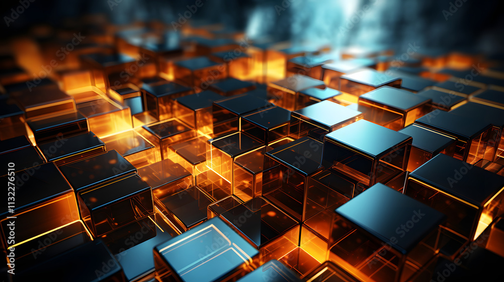 Fototapeta premium Digital technology professional business wallpaper abstract poster PPT background