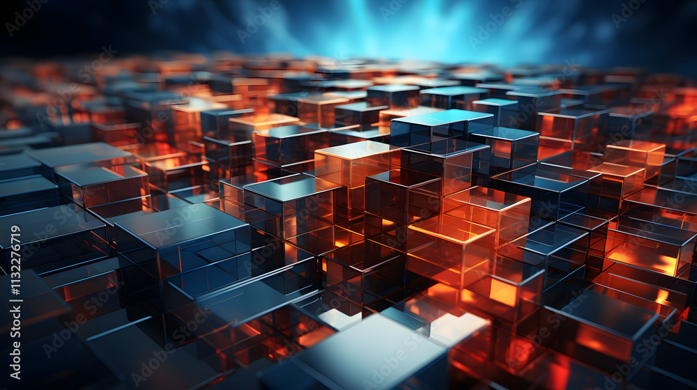 Obraz premium Digital technology professional business wallpaper abstract poster PPT background