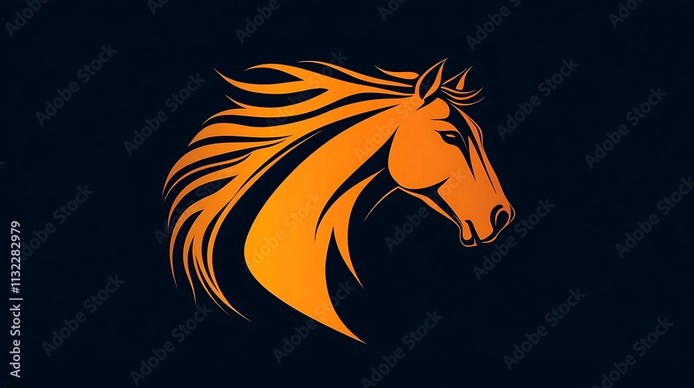 Fototapeta premium Modern vector horse logo template for equestrian-themed branding image