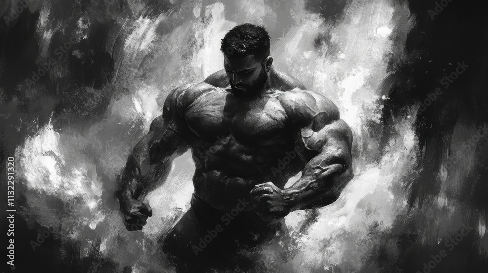 Obraz premium strength building, power training, physical endurance