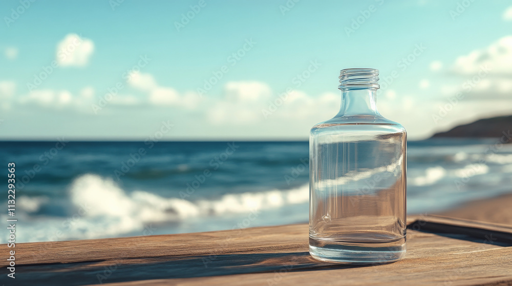 bottle of water on the beach bottle of water on the beach