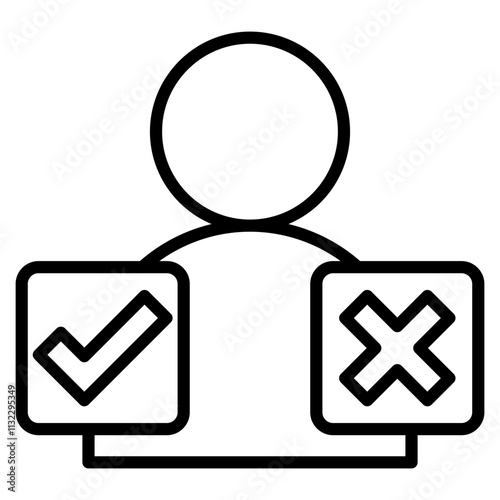 decision making single icon