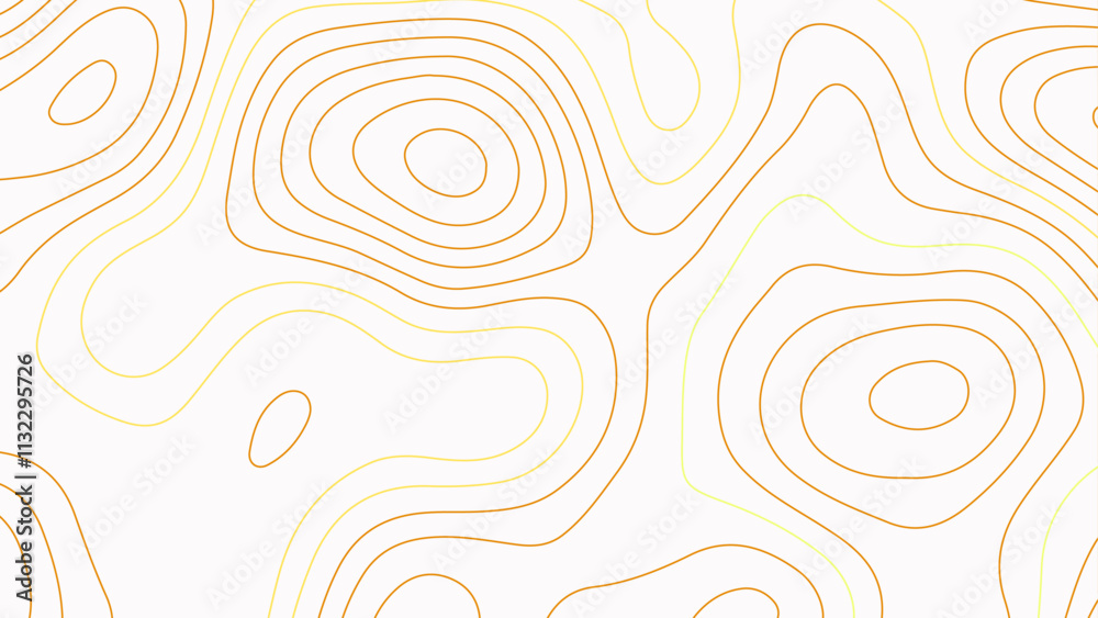 Fototapeta premium Colorful line on white background. White background and orange lines topography contour map. 
