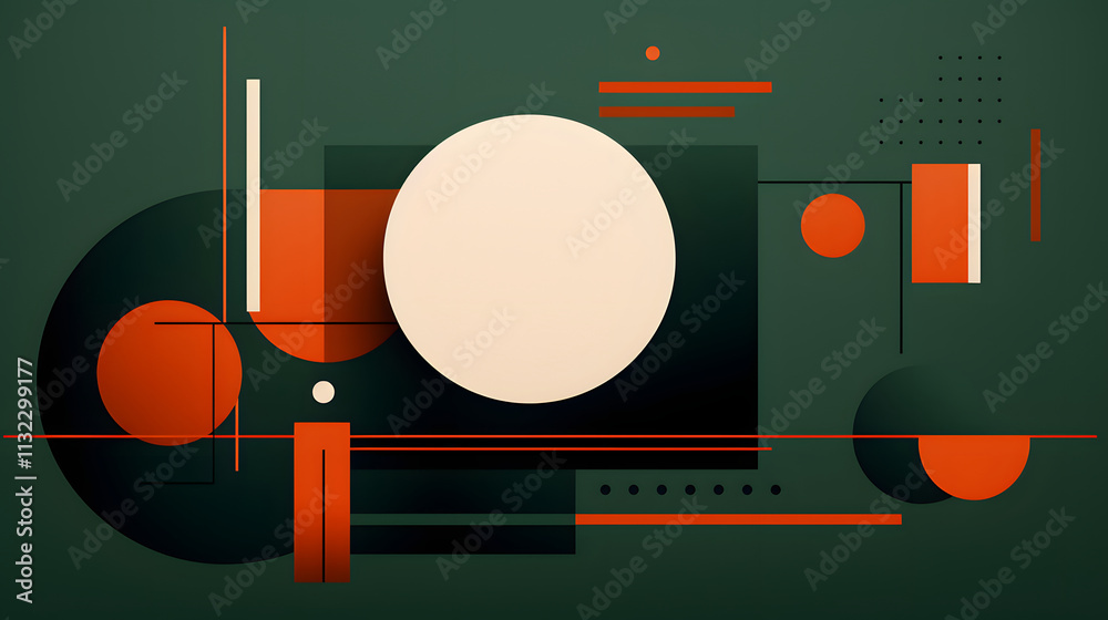 Obraz premium Digital technology geometric lines abstract background