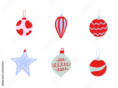 Set of Christmas Ornaments and Decoration