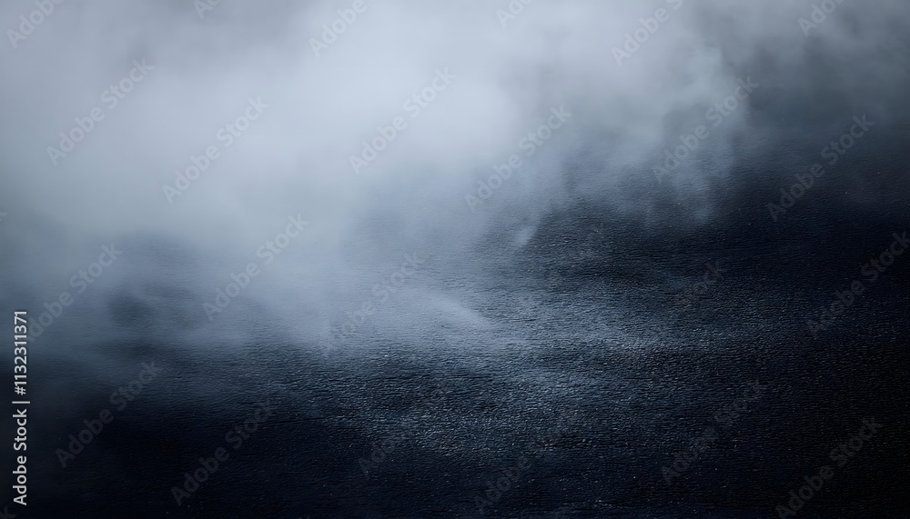 Fototapeta premium Soft, hazy fog spreading subtly across a textured moody background