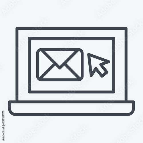 Icon E-Mail. related to Media and Advertising symbol. line style. editable