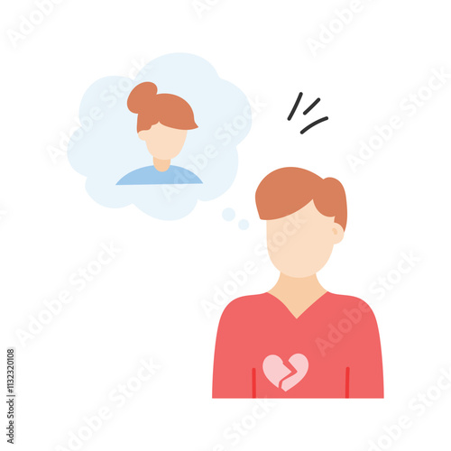 Get this creative icon of heartbreak in trendy design style