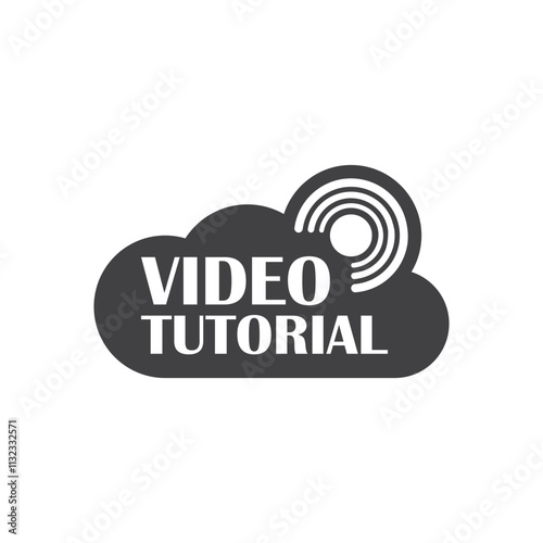 Play video tutorials icon in flat style. Education software vector illustration on isolated background. Webinar training sign business concept.