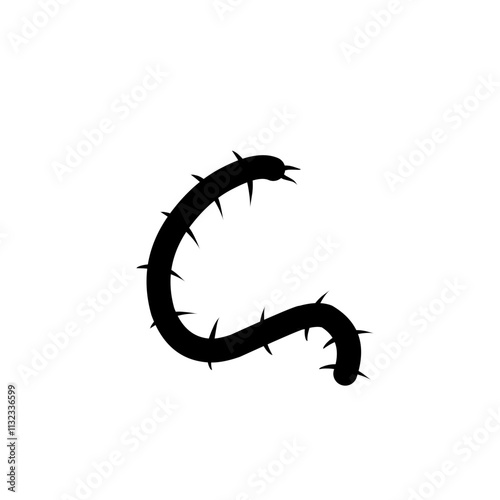 centipede silhouette icon