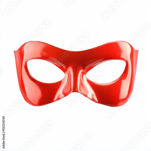 a red superhero mask isolated on white background