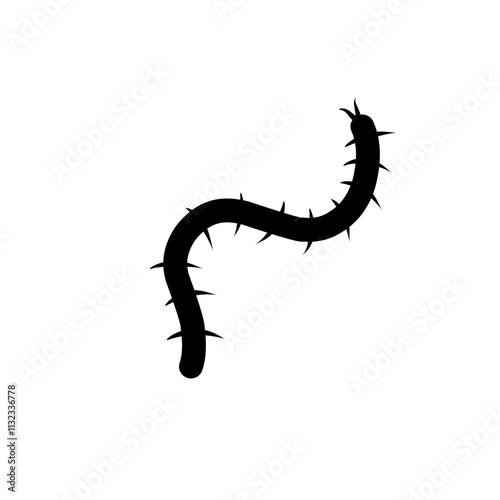 centipede silhouette icon