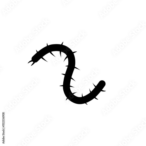 centipede silhouette icon