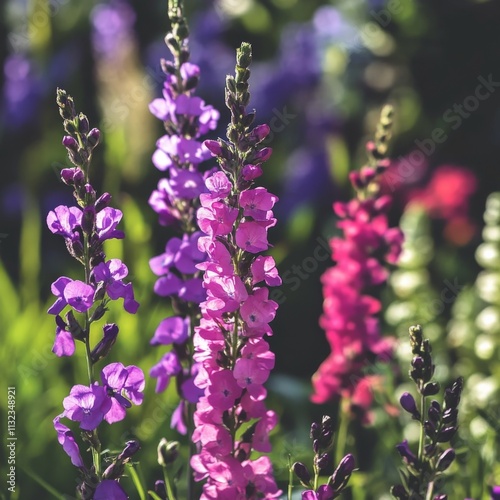 Wildflower blooms in garden photo