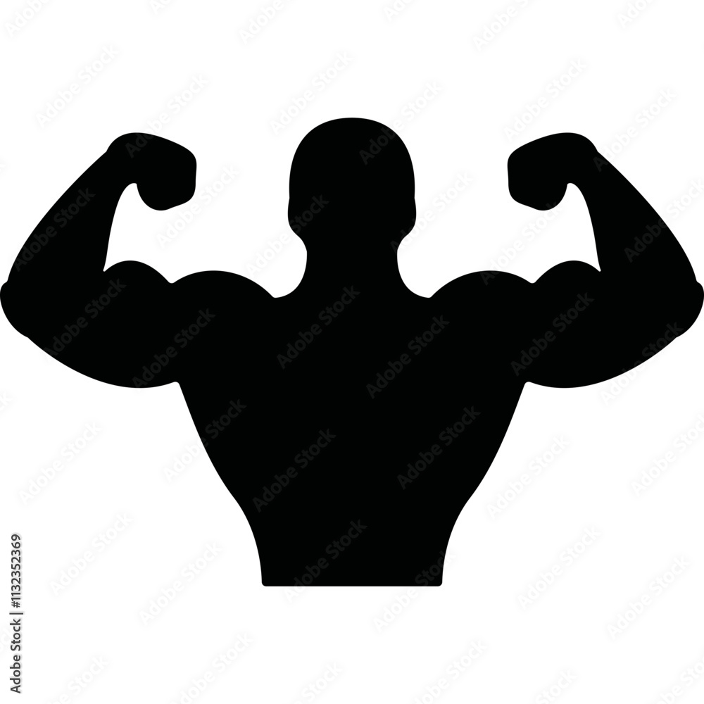 Simple vector icon bodybuilder
Simple vector icon bodybuilder