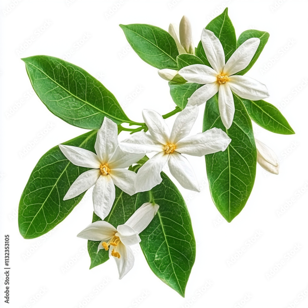 Naklejka premium Frankincense flowers green leaves flowers isolated on a transparent background