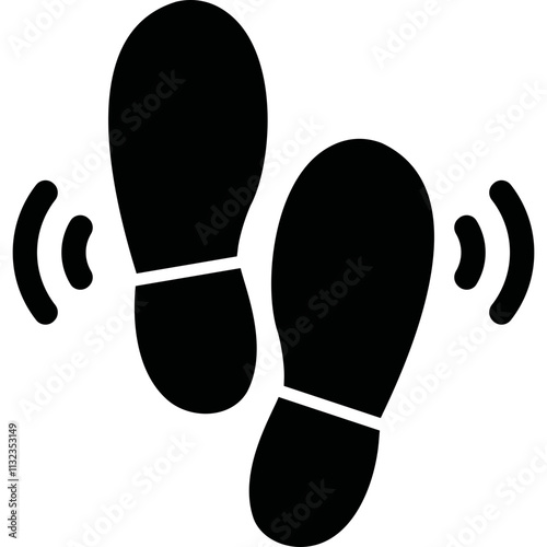 Simple vector icon footprints
