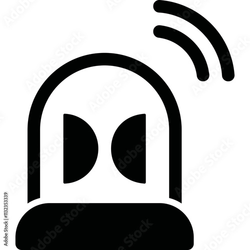 Simple vector icon alarm signaling
