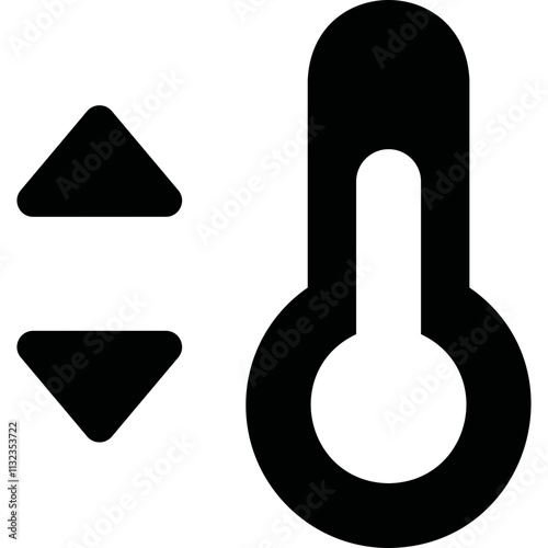 Simple vector icon thermometer