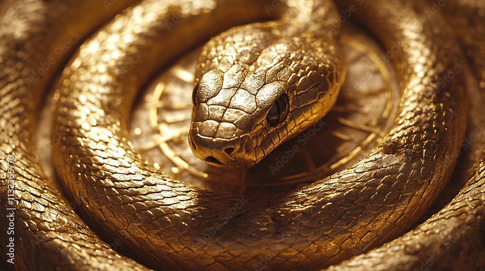 Fototapeta premium Golden snake art