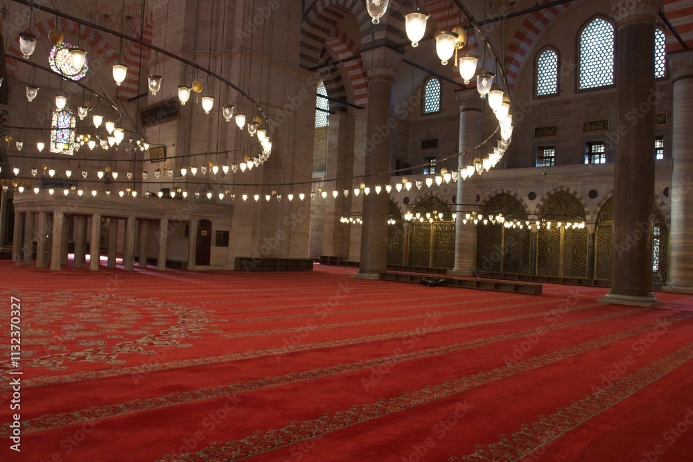 Obraz premium Süleymaniye Mosque circular lights