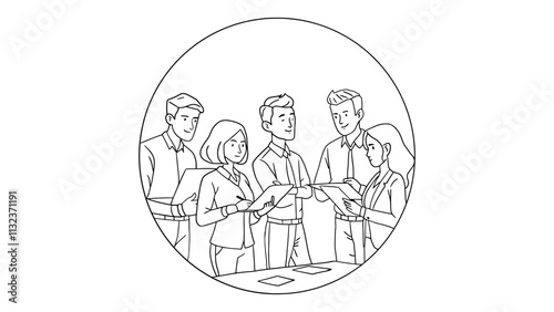 Business Team Collaboration. Office Meeting Discussion. 