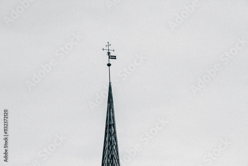 The spire of Garmo stave church. photo