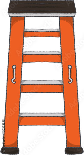 ladder hand drawn cartoon