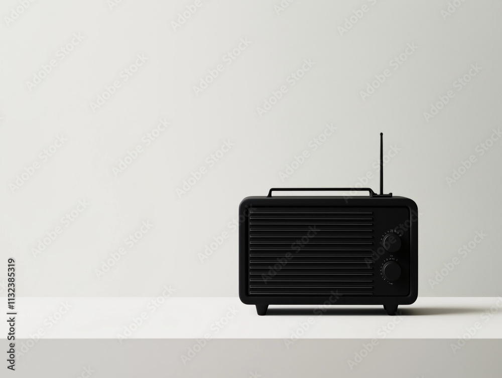 Obraz premium old radio isolated on white