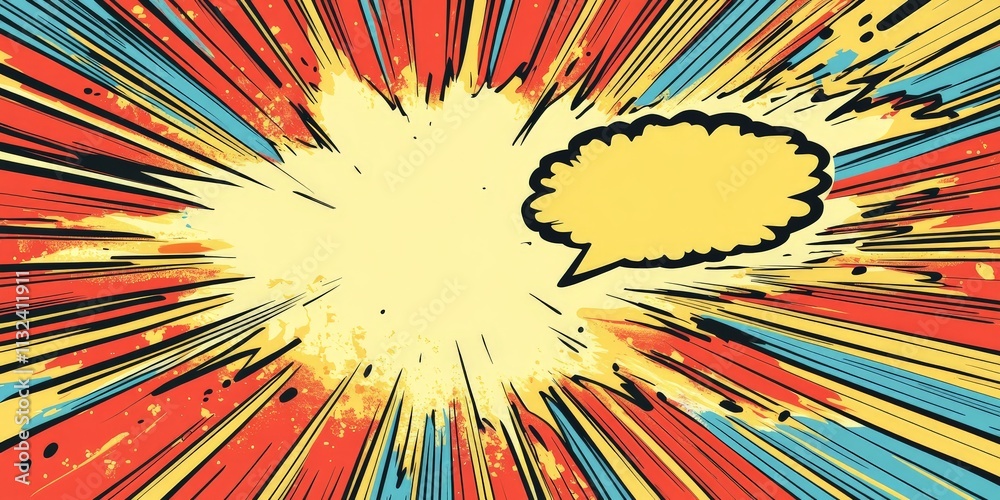 Fototapeta premium Comic Book Explosion Background.