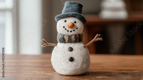 Charming Knit Snowman Figur...