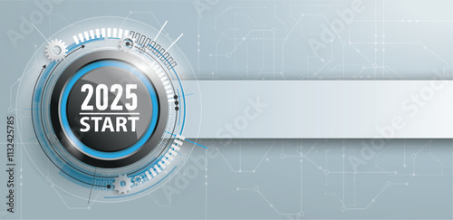 2025 Start Button Circuit Board Banner