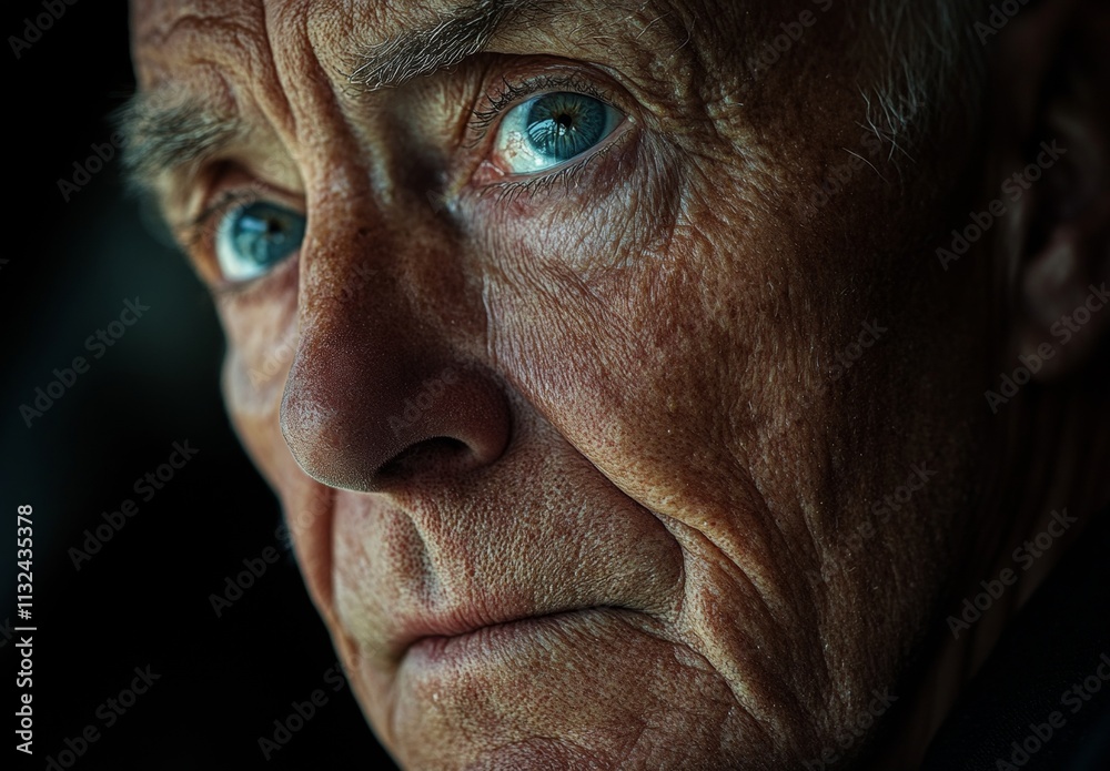 Obraz premium A man with a serious expression on his face